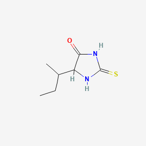 molecular formula C7H12N2OS B13960459 4-Imidazolidinone, 5-(1-methylpropyl)-2-thioxo- CAS No. 56830-83-2