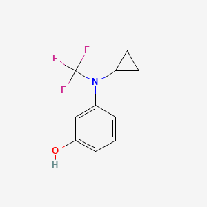 molecular formula C10H10F3NO B13960478 3-(Cyclopropyl(trifluoromethyl)amino)phenol 