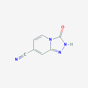 molecular formula C7H4N4O B1396048 3-Oxo-2,3-dihydro-[1,2,4]triazolo-[4,3-a]pyridine-7-carbonitrile CAS No. 1020039-00-2