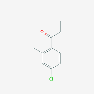 molecular formula C10H11ClO B1396049 1-(4-氯-2-甲基苯基)丙酮 CAS No. 1034980-59-0