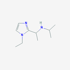 molecular formula C10H19N3 B13960522 N-(1-(1-ethyl-1H-imidazol-2-yl)ethyl)propan-2-amine 