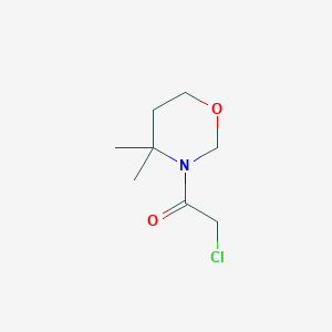 molecular formula C8H14ClNO2 B13960561 2H-1,3-Oxazine, 3-(chloroacetyl)tetrahydro-4,4-dimethyl- CAS No. 73512-51-3