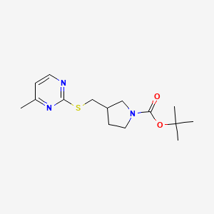 3-(4-Methyl-pyrimidin-2-ylsulfanylmethyl)-pyrrolidine-1-carboxylic acid tert-butyl ester