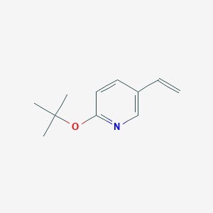 molecular formula C11H15NO B13960578 Pyridine, 2-(1,1-dimethylethoxy)-5-ethenyl-(9CI) 