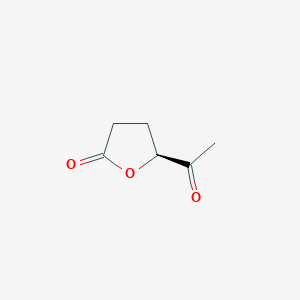 molecular formula C6H8O3 B13960579 (5S)-5-acetyloxolan-2-one CAS No. 61262-92-8