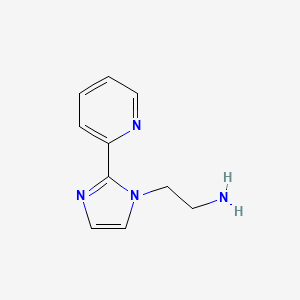 molecular formula C10H12N4 B1396059 2-(2-(吡啶-2-基)-1H-咪唑-1-基)乙胺 CAS No. 1314935-10-8