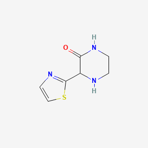 molecular formula C7H9N3OS B13960627 3-(1,3-Thiazol-2-YL)piperazin-2-one CAS No. 96939-06-9