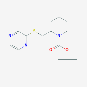 2-(Pyrazin-2-ylsulfanylmethyl)-piperidine-1-carboxylic acid tert-butyl ester