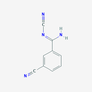 molecular formula C9H6N4 B1396068 3-Cyano(N-cyanobenzamidine) CAS No. 1053659-47-4