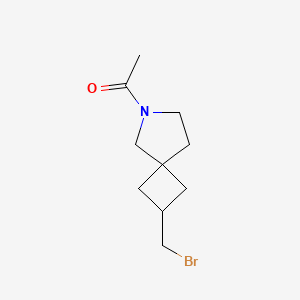 molecular formula C10H16BrNO B13960689 1-(2-(Bromomethyl)-6-azaspiro[3.4]octan-6-yl)ethanone 