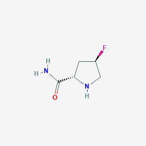 molecular formula C5H9FN2O B1396075 (2S,4R)-4-Fluoropyrrolidine-2-carboxamide CAS No. 851509-26-7