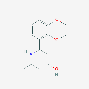 molecular formula C14H21NO3 B13960767 3-(2,3-Dihydrobenzo[b][1,4]dioxin-5-yl)-3-(isopropylamino)propan-1-ol 