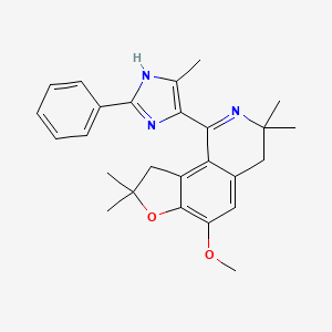 3,4,8,9-Tetrahydro-6-methoxy-3,3,8,8-tetramethyl-1-(4-methyl-2-phenyl-1H-imidazol-5-yl)furo[2,3-h]isoquinoline