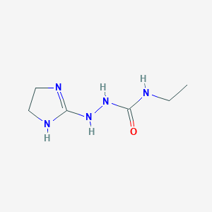 molecular formula C6H13N5O B13960809 2-(4,5-Dihydro-1H-imidazol-2-yl)-N-ethylhydrazinecarboxamide 