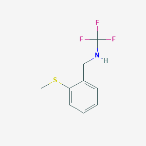 molecular formula C9H10F3NS B13960813 1,1,1-trifluoro-N-(2-(methylthio)benzyl)methanamine 