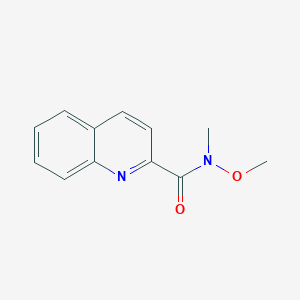 molecular formula C12H12N2O2 B13960817 N-methoxy-N-methylquinoline-2-carboxamide CAS No. 89047-41-6