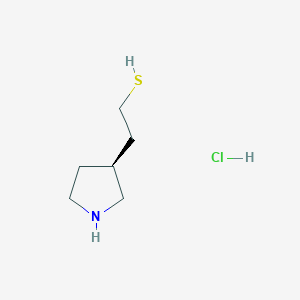 molecular formula C6H14ClNS B13960828 (S)-2-(pyrrolidin-3-yl)ethanethiol hydrochloride 