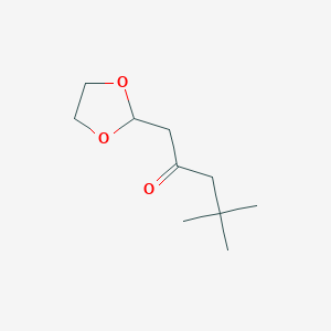 molecular formula C10H18O3 B1396085 1-(1,3-二氧戊环-2-基)-4,4-二甲基戊-2-酮 CAS No. 1263366-01-3