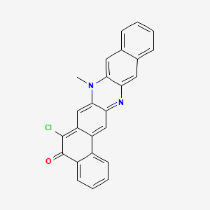 molecular formula C25H15ClN2O B13960857 6-Chloro-8-methylbenzo[b]naphtho[1,2-i]phenazin-5(8H)-one CAS No. 52736-88-6