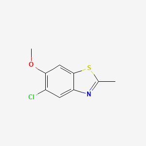 molecular formula C9H8ClNOS B13960913 5-Chloro-6-methoxy-2-methylbenzo[d]thiazole 