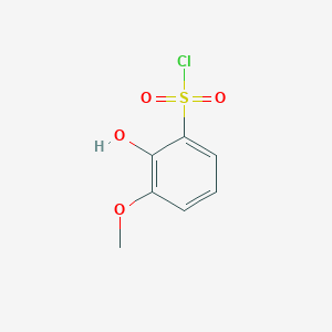 molecular formula C7H7ClO4S B1396093 2-Hydroxy-3-methoxybenzene-1-sulfonyl chloride CAS No. 1261760-45-5