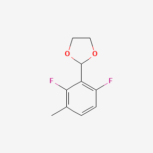 molecular formula C10H10F2O2 B13960952 2-(2,6-Difluoro-3-methylphenyl)-1,3-dioxolane 