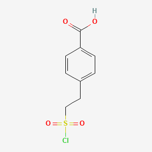 molecular formula C9H9ClO4S B1396096 4-[2-(Chlorosulfonyl)ethyl]benzoic acid CAS No. 1314939-34-8