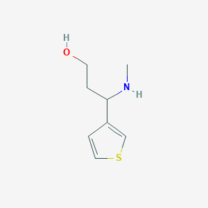 molecular formula C8H13NOS B13960978 3-(Methylamino)-3-(thiophen-3-yl)propan-1-ol 