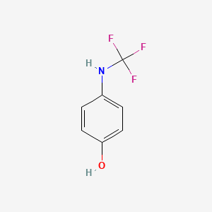 molecular formula C7H6F3NO B13960991 4-((Trifluoromethyl)amino)phenol 