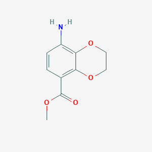 molecular formula C10H11NO4 B139610 Methyl 8-amino-2,3-dihydrobenzo[b][1,4]dioxine-5-carboxylate CAS No. 158504-37-1