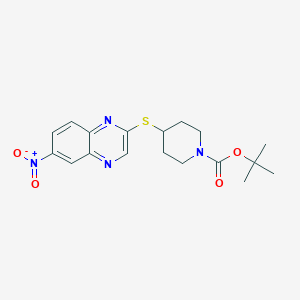 4-(6-Nitro-quinoxalin-2-ylsulfanyl)-piperidine-1-carboxylic acid tert-butyl ester