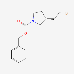 molecular formula C14H18BrNO2 B13961015 (R)-benzyl 3-(2-bromoethyl)pyrrolidine-1-carboxylate 