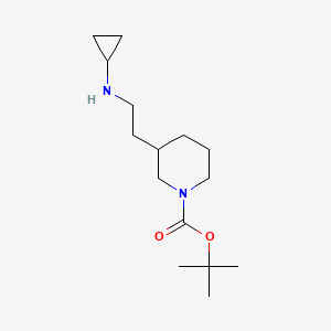 molecular formula C15H28N2O2 B13961017 tert-Butyl 3-(2-(cyclopropylamino)ethyl)piperidine-1-carboxylate 