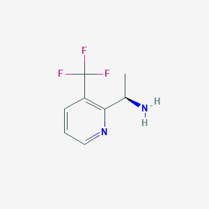 molecular formula C8H9F3N2 B1396104 (R)-1-(3-(三氟甲基)吡啶-2-基)乙胺 CAS No. 1213050-63-5