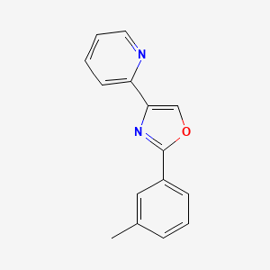 molecular formula C15H12N2O B13961050 Pyridine, 2-[2-(3-methylphenyl)-4-oxazolyl]- CAS No. 502422-31-3