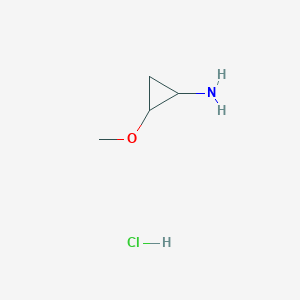 molecular formula C4H10ClNO B1396109 2-Methoxycyclopropanamine hydrochloride CAS No. 1046469-17-3