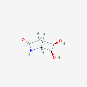 molecular formula C6H9NO3 B1396111 (1R,4S,5R,6S)-5,6-dihydroxy-2-azabicyclo[2.2.1]heptan-3-one CAS No. 79200-55-8