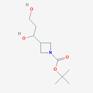 molecular formula C11H21NO4 B13961143 tert-Butyl 3-(1,3-dihydroxypropyl)azetidine-1-carboxylate 