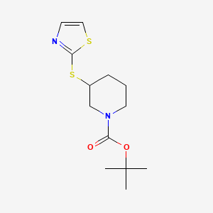 3-(Thiazol-2-ylsulfanyl)-piperidine-1-carboxylic acid tert-butyl ester