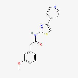 molecular formula C17H15N3O2S B13961170 2-(3-Methoxyphenyl)-N-[4-(Pyridin-4-Yl)-1,3-Thiazol-2-Yl]acetamide 