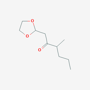 molecular formula C10H18O3 B1396118 1-(1,3-Dioxolan-2-yl)-3-methyl-hexan-2-one CAS No. 1263365-57-6