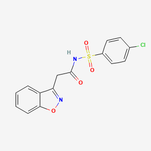 molecular formula C15H11ClN2O4S B13961181 N-(2-Benzo[d]isoxazol-3-yl-acetyl)-4-chloro-benzenesulfonamide 