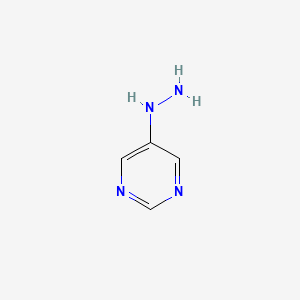 molecular formula C4H6N4 B1396123 5-(Hydrazino)pyrimidine CAS No. 1262021-60-2