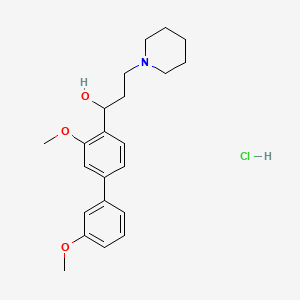 alpha-(3,3'-Dimethoxy-4-biphenylyl)-1-piperidinepropanol hydrochloride