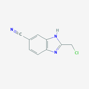 molecular formula C9H6ClN3 B139613 2-(Chloromethyl)-1H-benzo[d]imidazole-6-carbonitrile CAS No. 150613-50-6