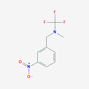 molecular formula C9H9F3N2O2 B13961311 1,1,1-trifluoro-N-methyl-N-(3-nitrobenzyl)methanamine 