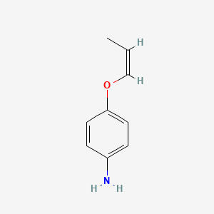 molecular formula C9H11NO B13961314 4-[(1Z)-1-Propen-1-yloxy]aniline 