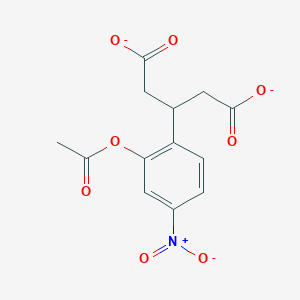 3-(2-Acetyloxy-4-nitrophenyl)pentanedioate