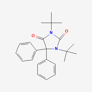 molecular formula C23H28N2O2 B13961351 1,3-Di-tert-butyl-5,5-diphenylimidazolidine-2,4-dione CAS No. 53000-03-6