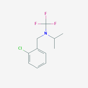 molecular formula C11H13ClF3N B13961368 N-(2-chlorobenzyl)-N-(trifluoromethyl)propan-2-amine 